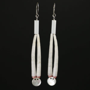 Dentalium Shell Earrings - Rose