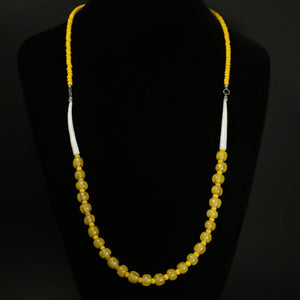 Beaded Dentalium Shell Necklace - Yellow Gooseberry