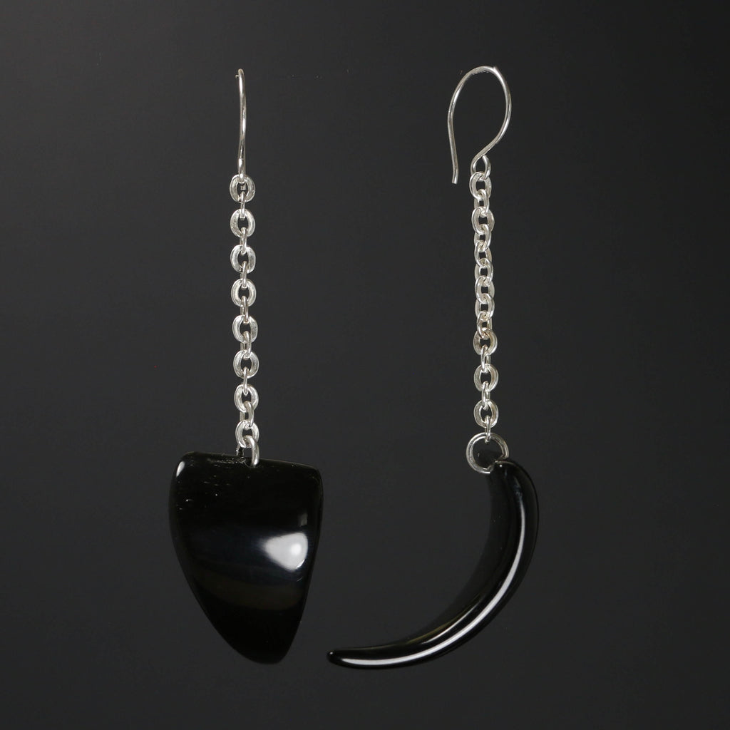 Bison Horn Dangly Earrings