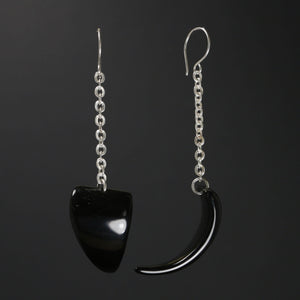 Bison Horn Dangly Earrings